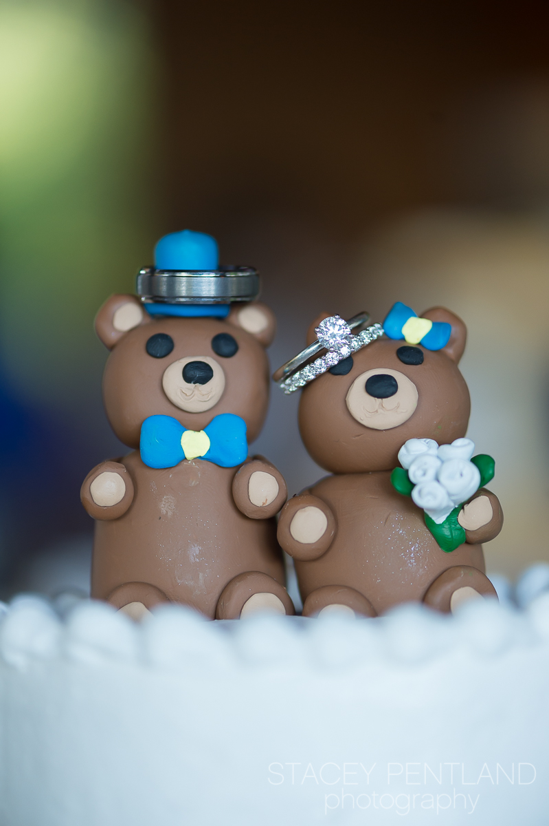 Ginger made these UCLA Bruin cake toppers with her own creative hands.