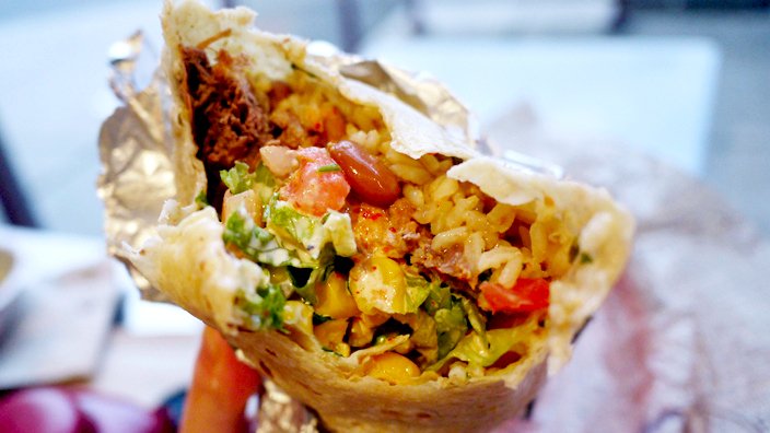 The burrito that may have saved McKennedy's life.