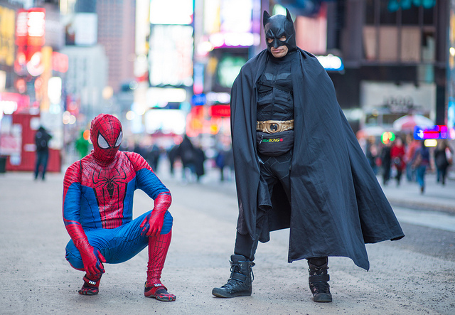 The toe shoes on Spiderman are too legit to quit. Ditto for Batman's fanny pack.