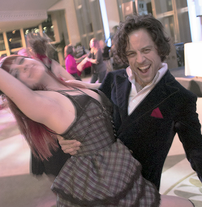 Patrons enjoying the post-performance party!