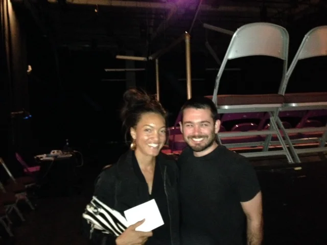 Here I am post-performance along with one of my favorite lighting designers AJ Munie.