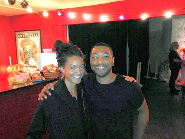 Here I am pre-performance with Kyle Abraham.