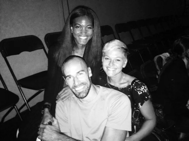 Here I am post-performance in the house with LA Contemporary Dance Company Artistic Director, Kate Hutter, and LA-based Choreographer Kevin Williamson.