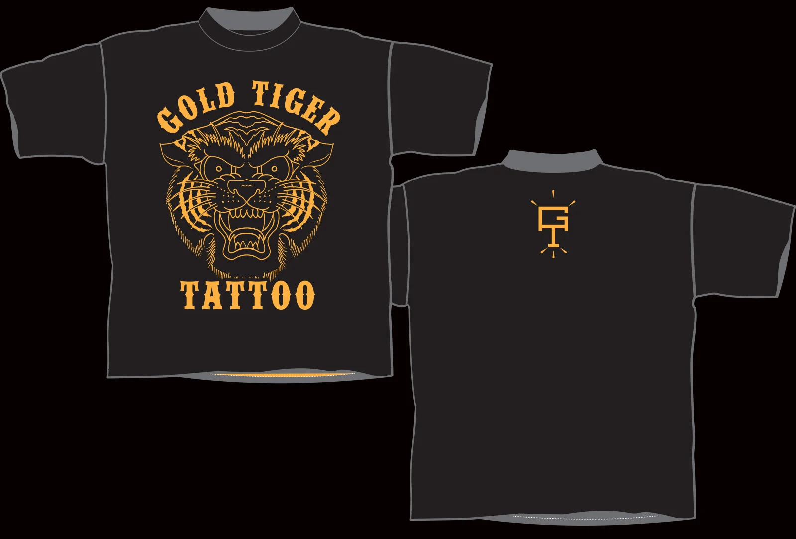 gold tiger shirt