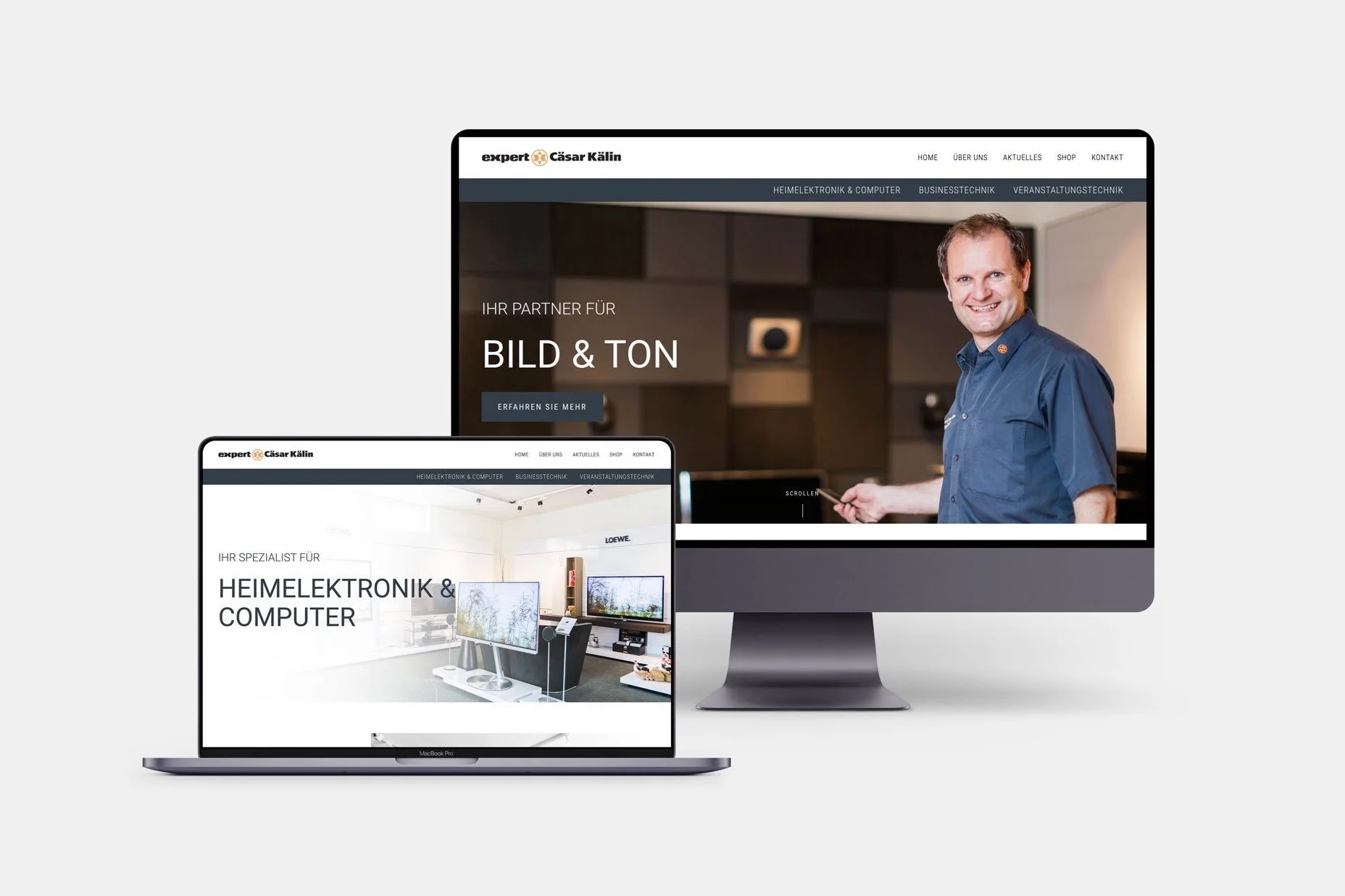Website Re-Design und LandingPages für expert Cäsar Kälin GmbH