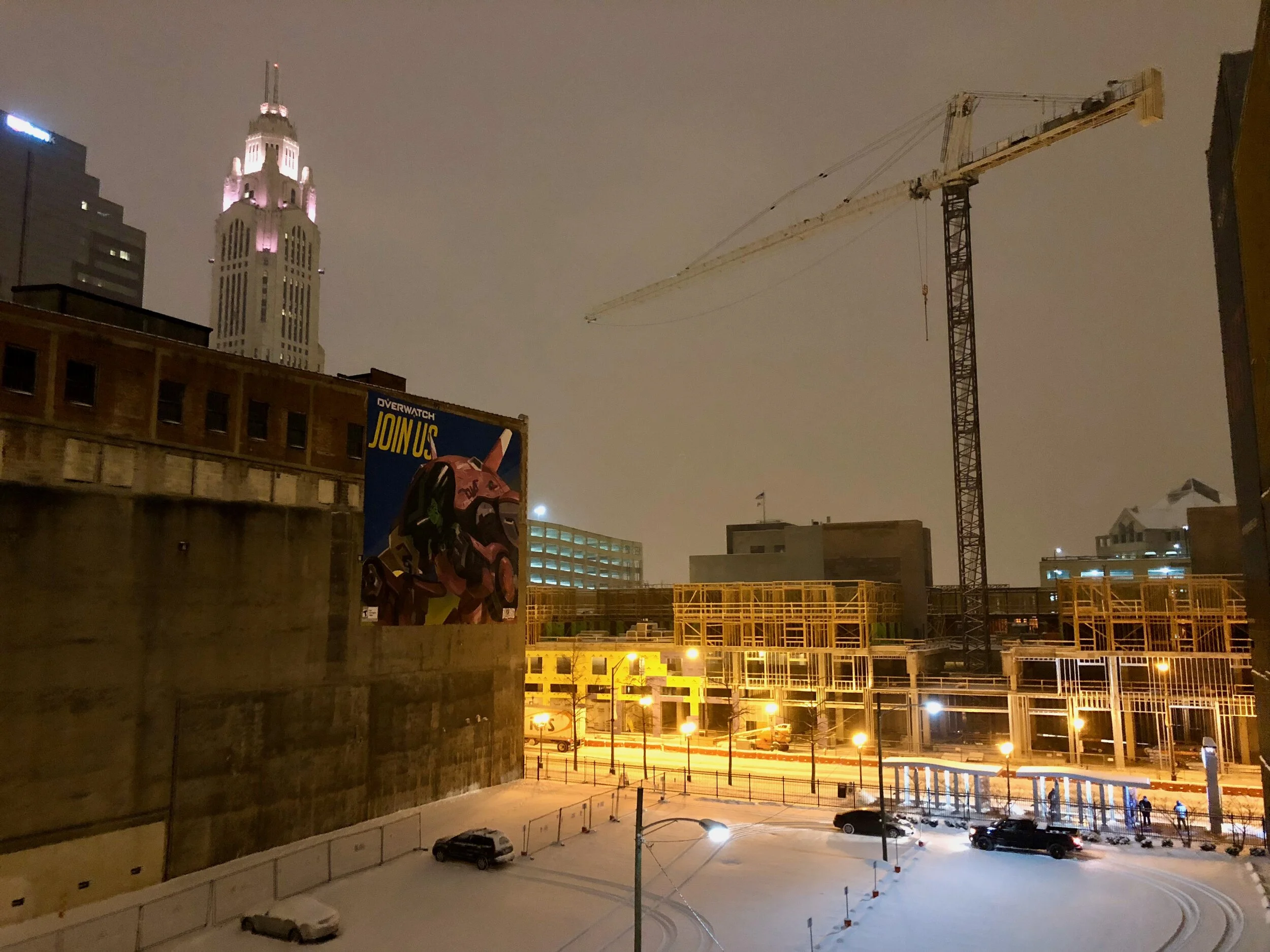 Downtown condo construction at High and Long St