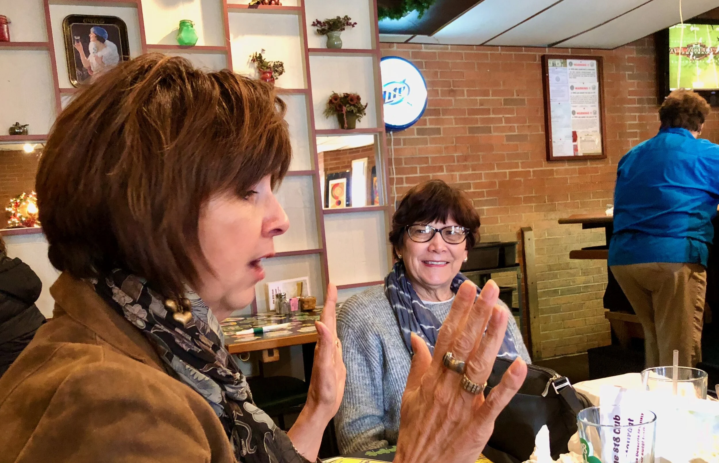 Julie and Joan at the 818