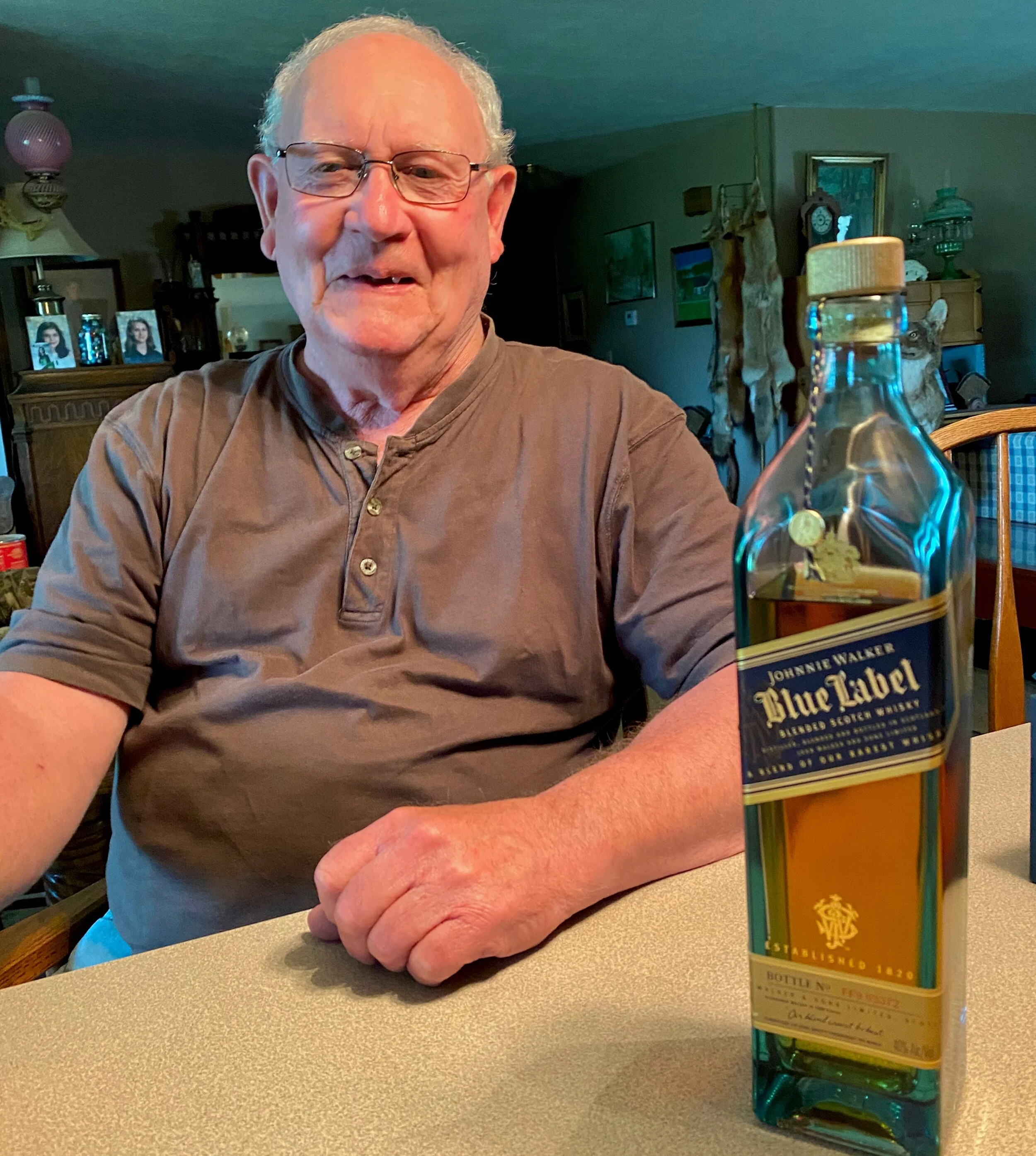 Tom Linder and Abby's Blue Label