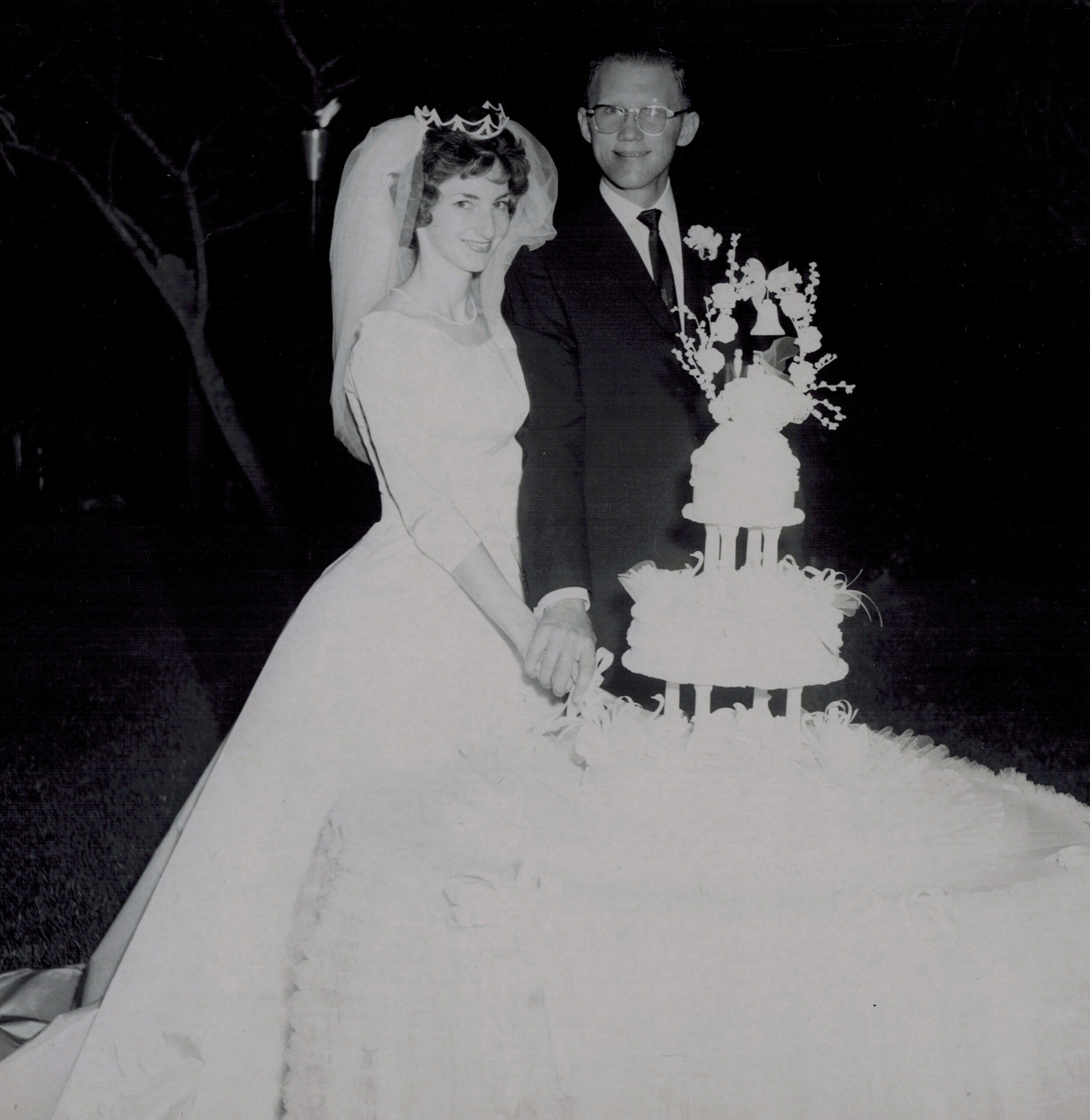Steve and Sally Johnson on their wedding day, June 8, 1963.