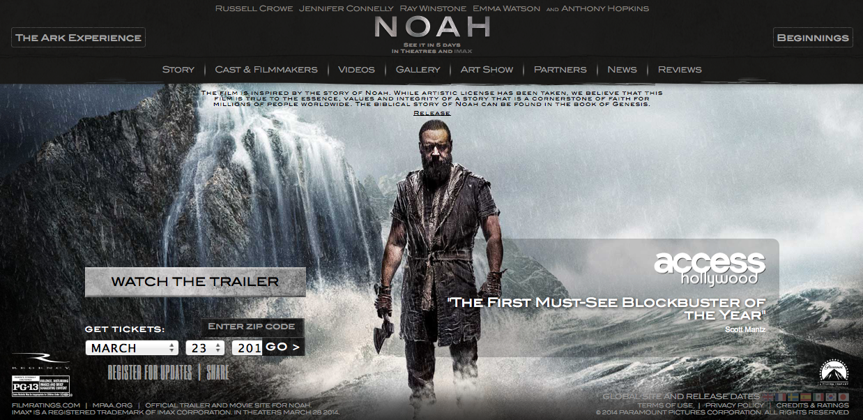 From the official Noah Movie website.