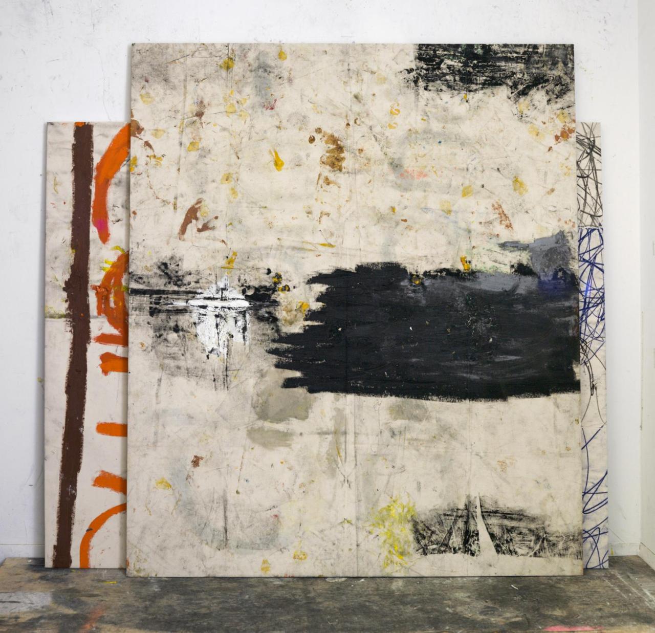 Oscar Murillo, Untitled (stack paintings), 2013