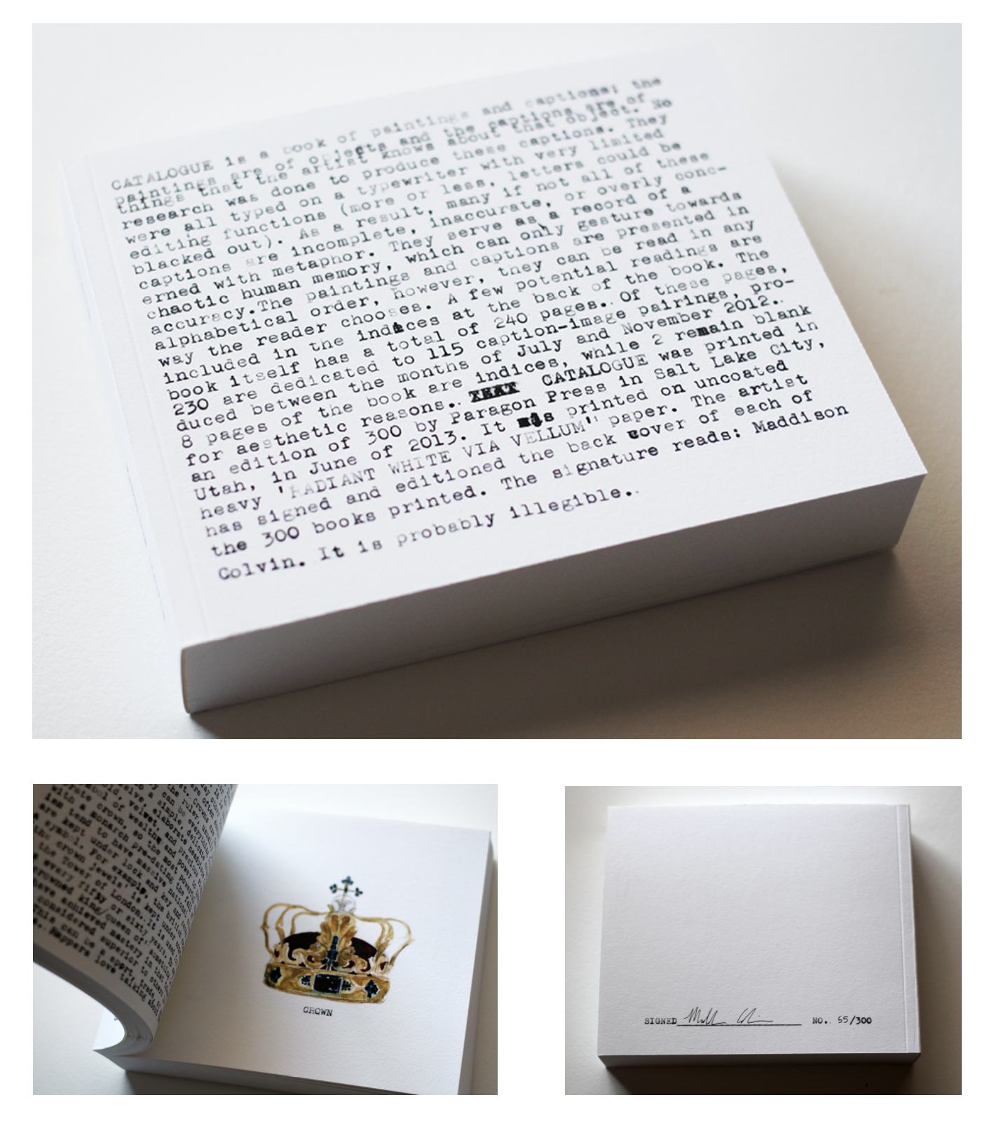 “Catalogue” self-published art book
