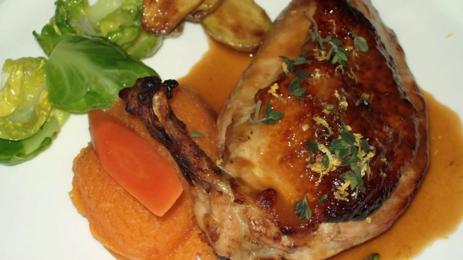 Braised Airline Chicken with Marsala Sauce