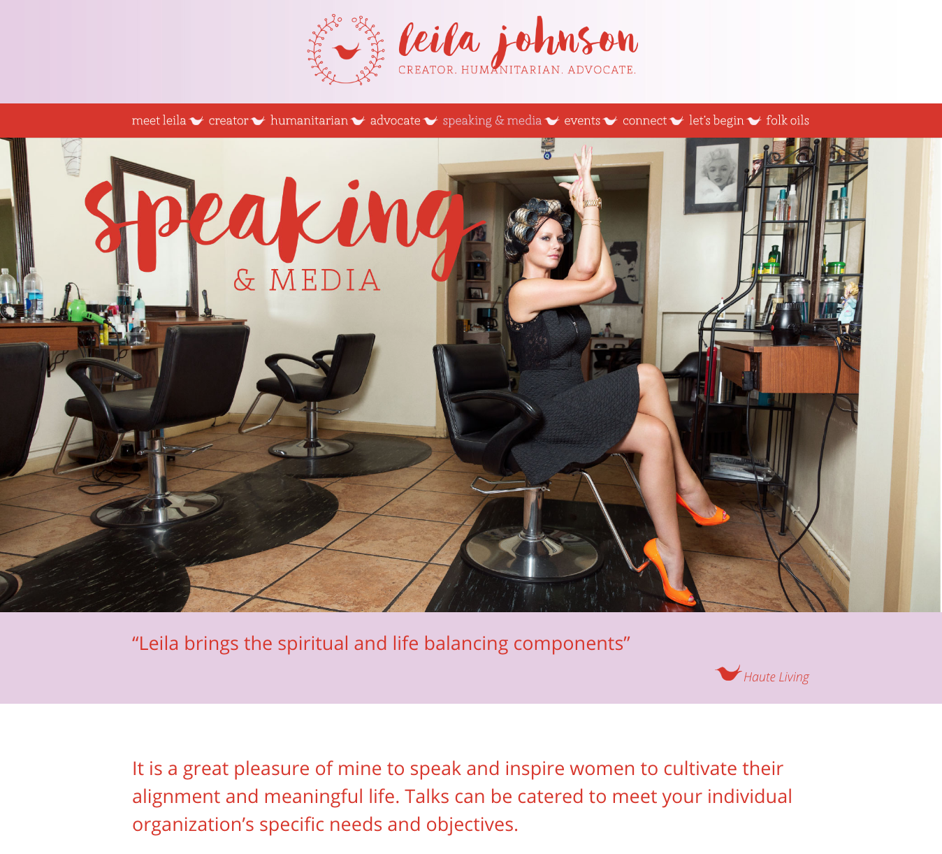 promotional photo of yogi in salon used on her website by personal branding photographer Hanna Agar