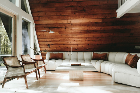 Domino | It Cost Us $25K to Turn an Old A-Frame Into a Scandi-Inspired Getaway