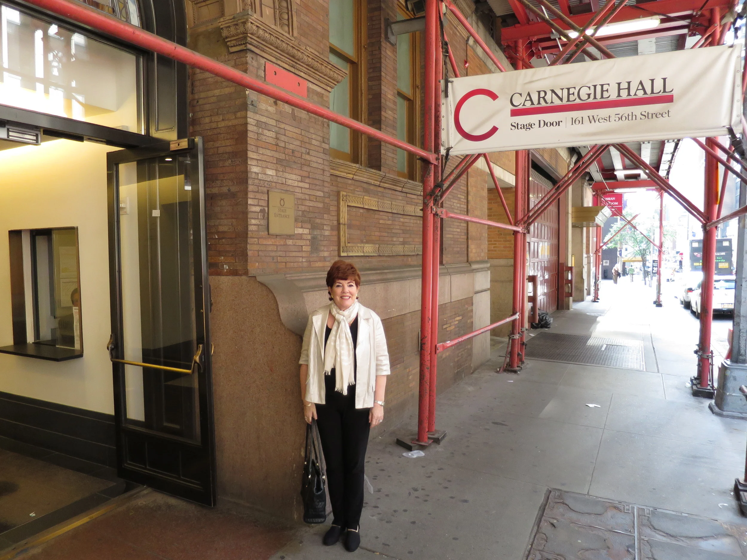 Entering Carnegie Hall for the rehearsal the morning of June 22 2014