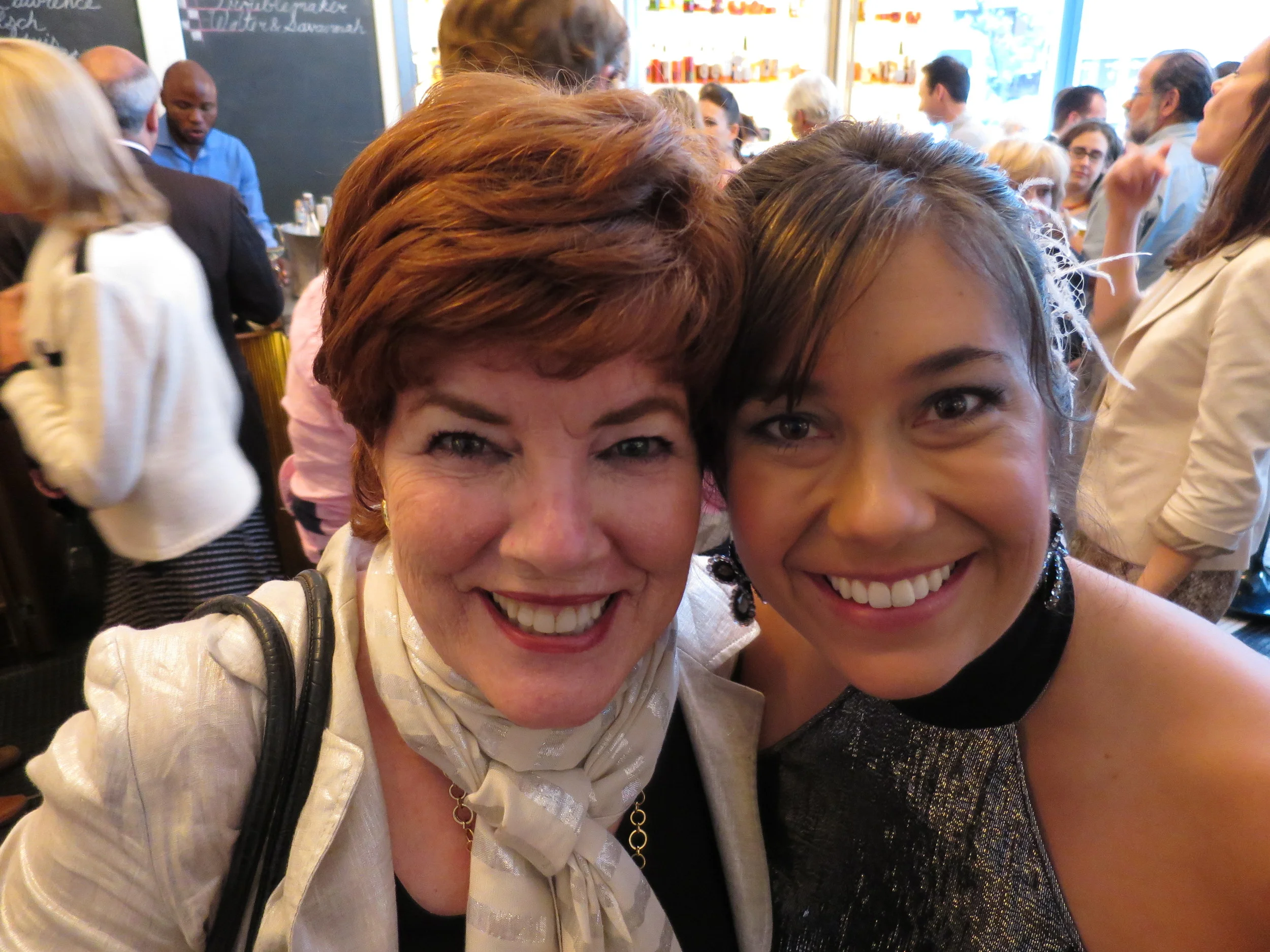Meg and Grace at the Carnegie Hall reception. A friendship is born. Congratulations, Grace, for a beautiful concert!