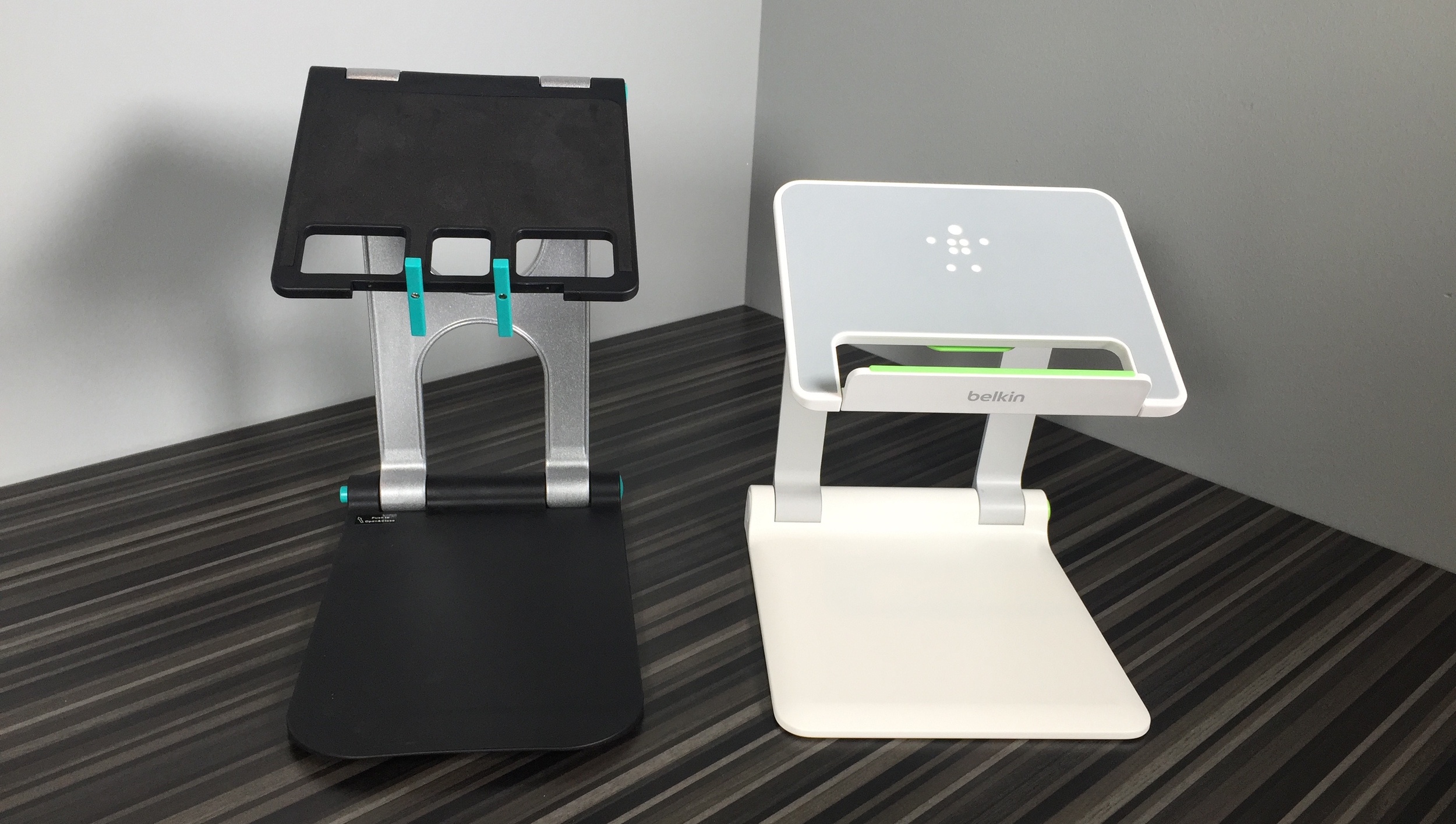 Justand Go (left) and Belkin Stage Portable (Right)