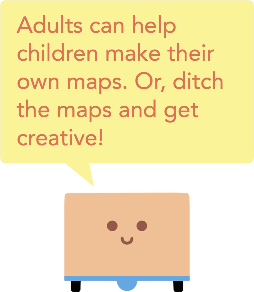 Adults can help children make their own maps. Or, ditch the maps and get creative.