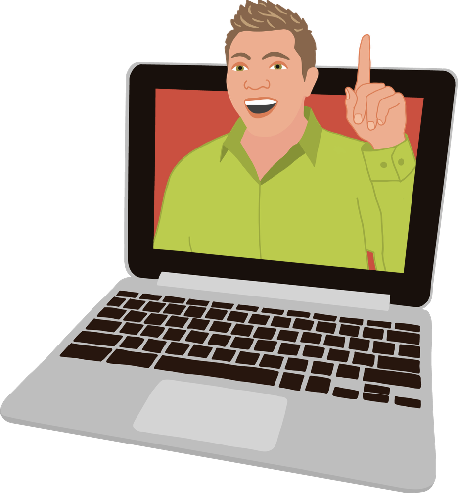 Tony Vincent in a computer