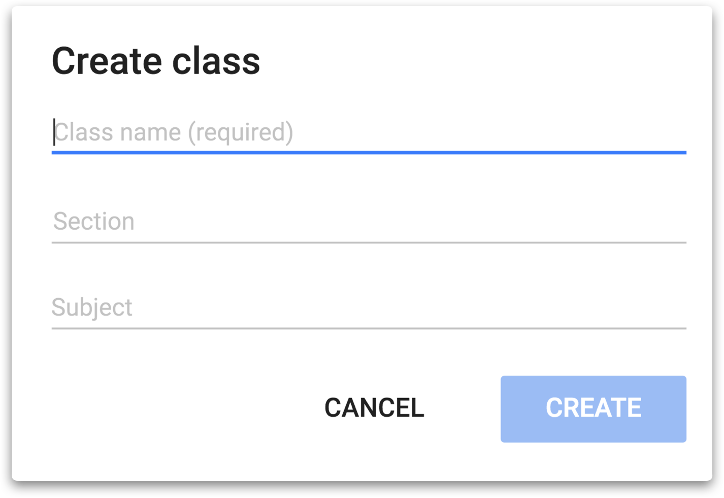 Create a class