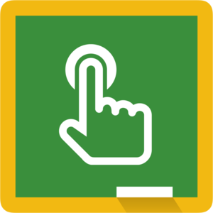CLassroom with Learning in Hand Logo