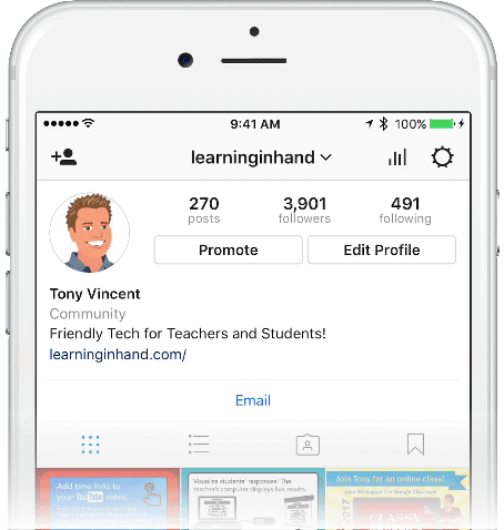 Demonstrating how to switch accounts in Instagram App