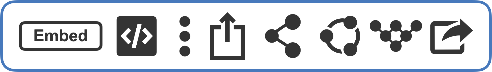 Embed, menu, share, and export buttons