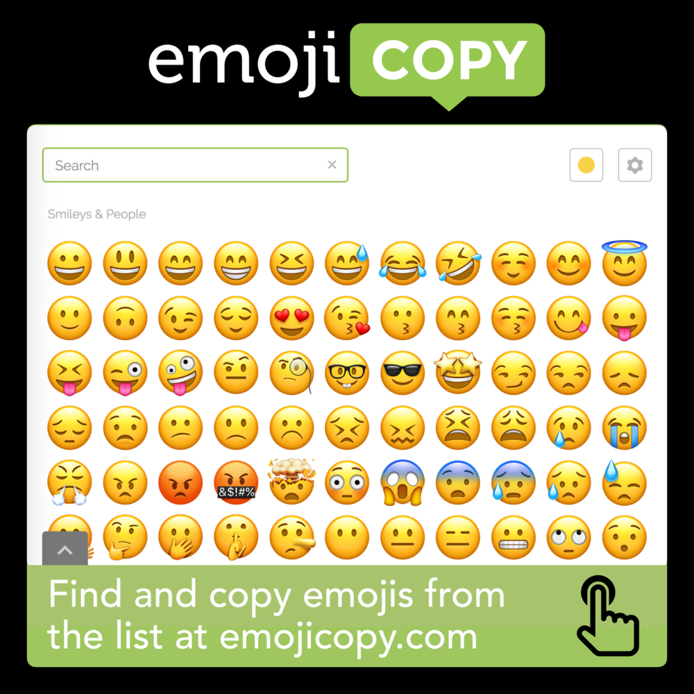 Copy paste emojis text