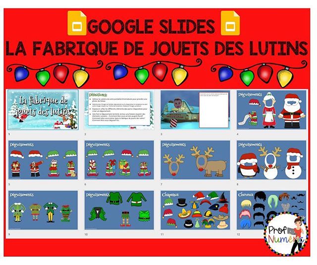 🎁Google Slides - La Fabrique de jouets des Lutins🎁 -Compte Google n&eacute;cessaire (Gmail ou G-Suite).
🎅T&eacute;l&eacute;chargez une copie gratuitement en cliquant sur ce lien : http://bit.ly/Slides_Lutins 🤶Vous aimez? Partagez :)