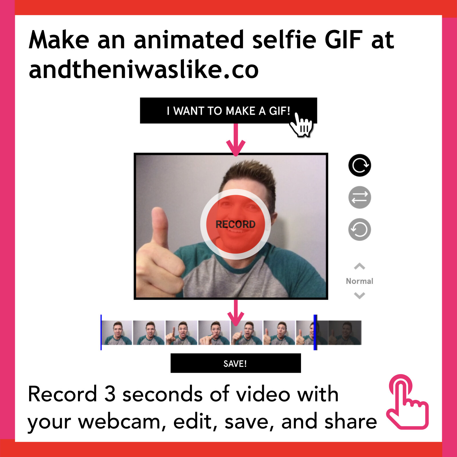 Make an animated selfie GIF at andtheniwaslike.co.