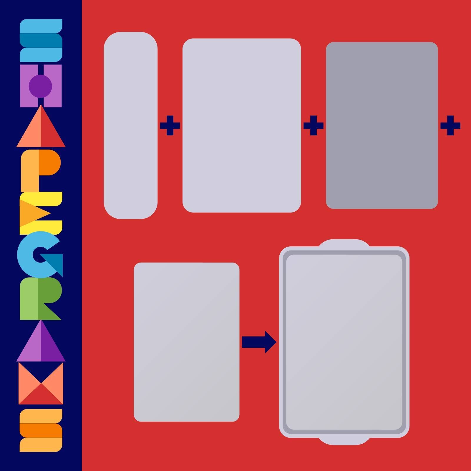 Isn't it amazing what stacking a few shapes can do?!

Draw a cookie sheet using four rounded rectangle shapes and two shades of gray.

 #edtech #teachersofinstagram #shapegrams #graphicarts