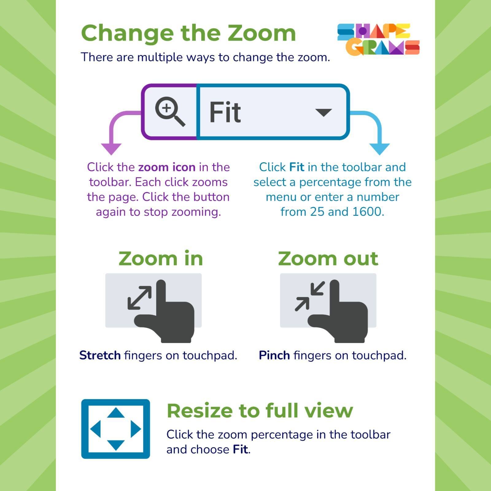 Zooming can make it easier to draw with shapes. There are multiple ways to zoom in and zoom out in Google Slides and Google Drawings. 

#GoogleSlides #EdTech #DitchBook #YourNETA #GAETC #GoogleEdu #DigitalArt