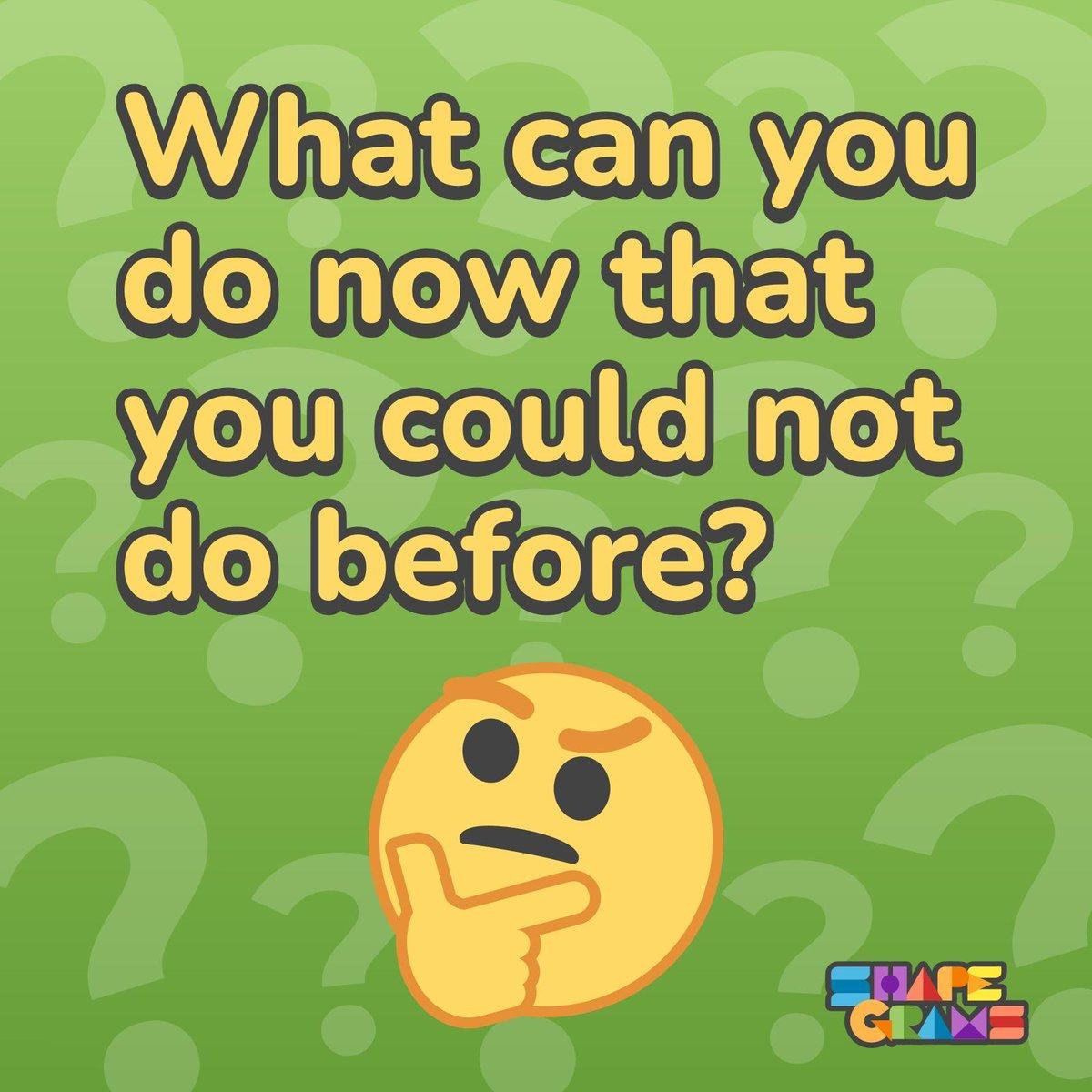 A good question to ask students after they've worked on a Shapegram is...

&quot;What can you do now that you couldn't do before?&quot; 

#Shapegrams #Teaching #ArtTeacher #EdTech