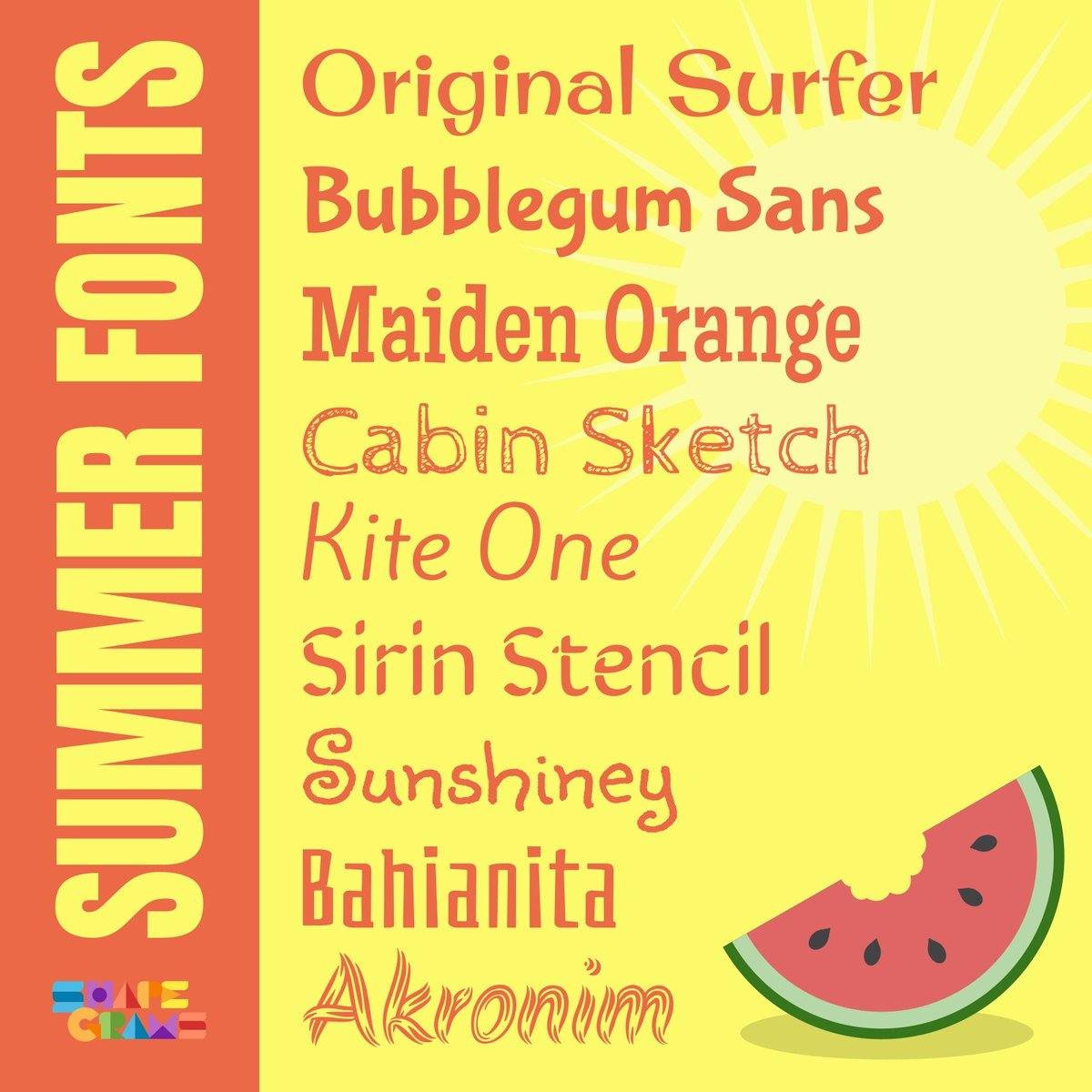 Add summer vibes with these fonts&mdash;available for free in Google Workspace and downloadable at fonts.google.com.

 #EdTech #Teaching #Arted #DitchBook #GoogleClassroom #GoogleEdu