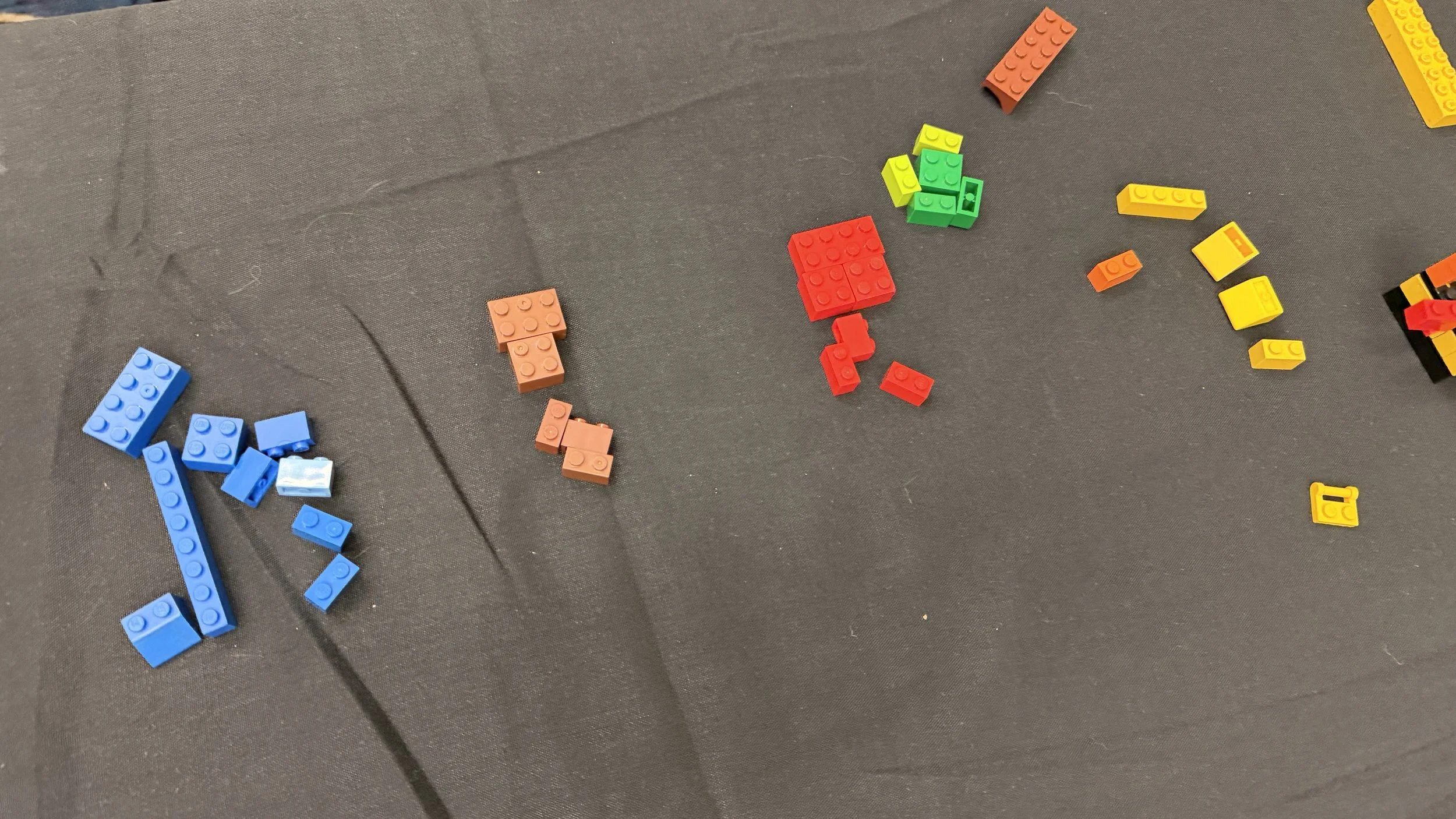 Photo of lego bricks sorted by color