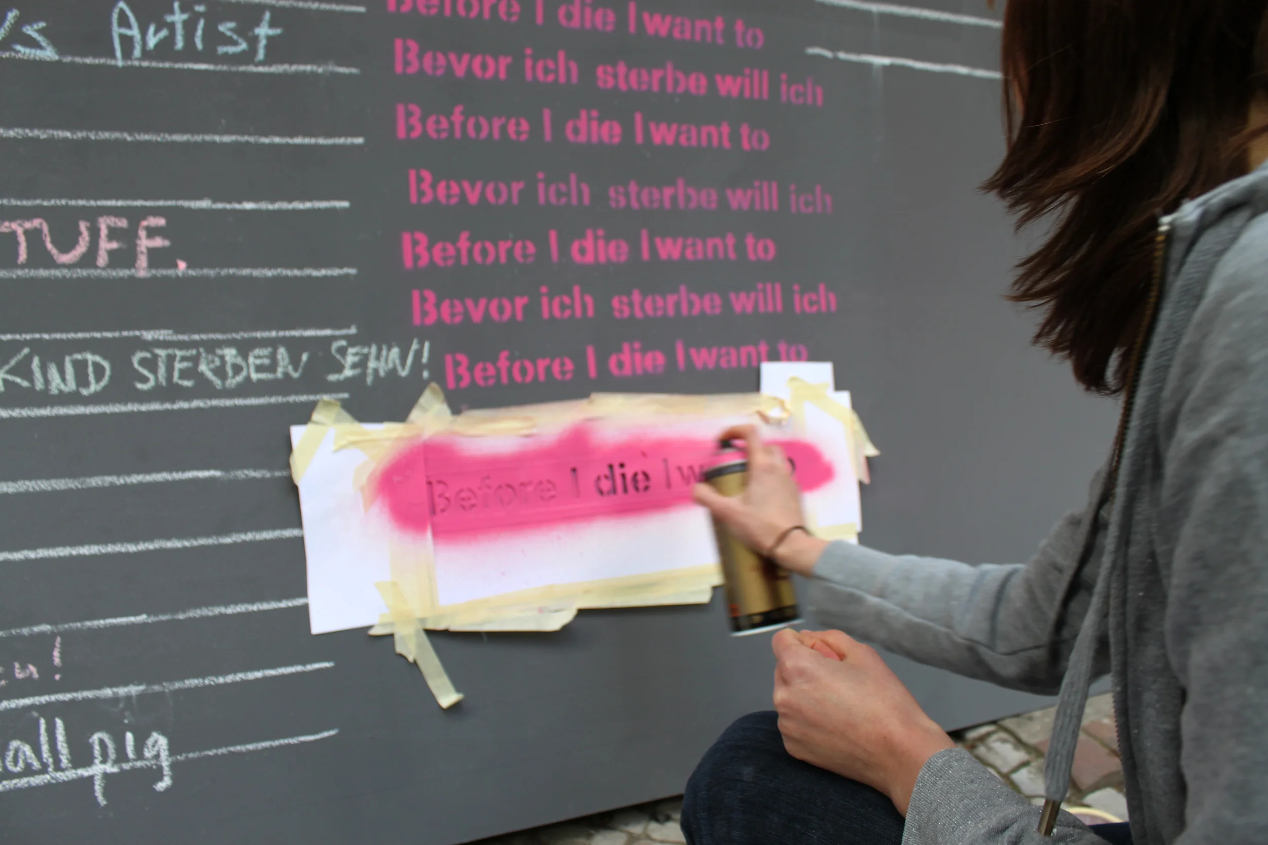 Before I die Berlin set up
