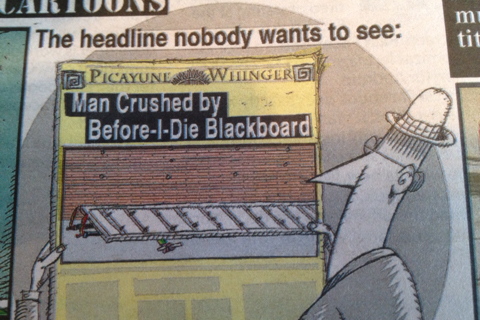 feeling oddly honoured that the project has showed up in the editorials of a local newspaper
