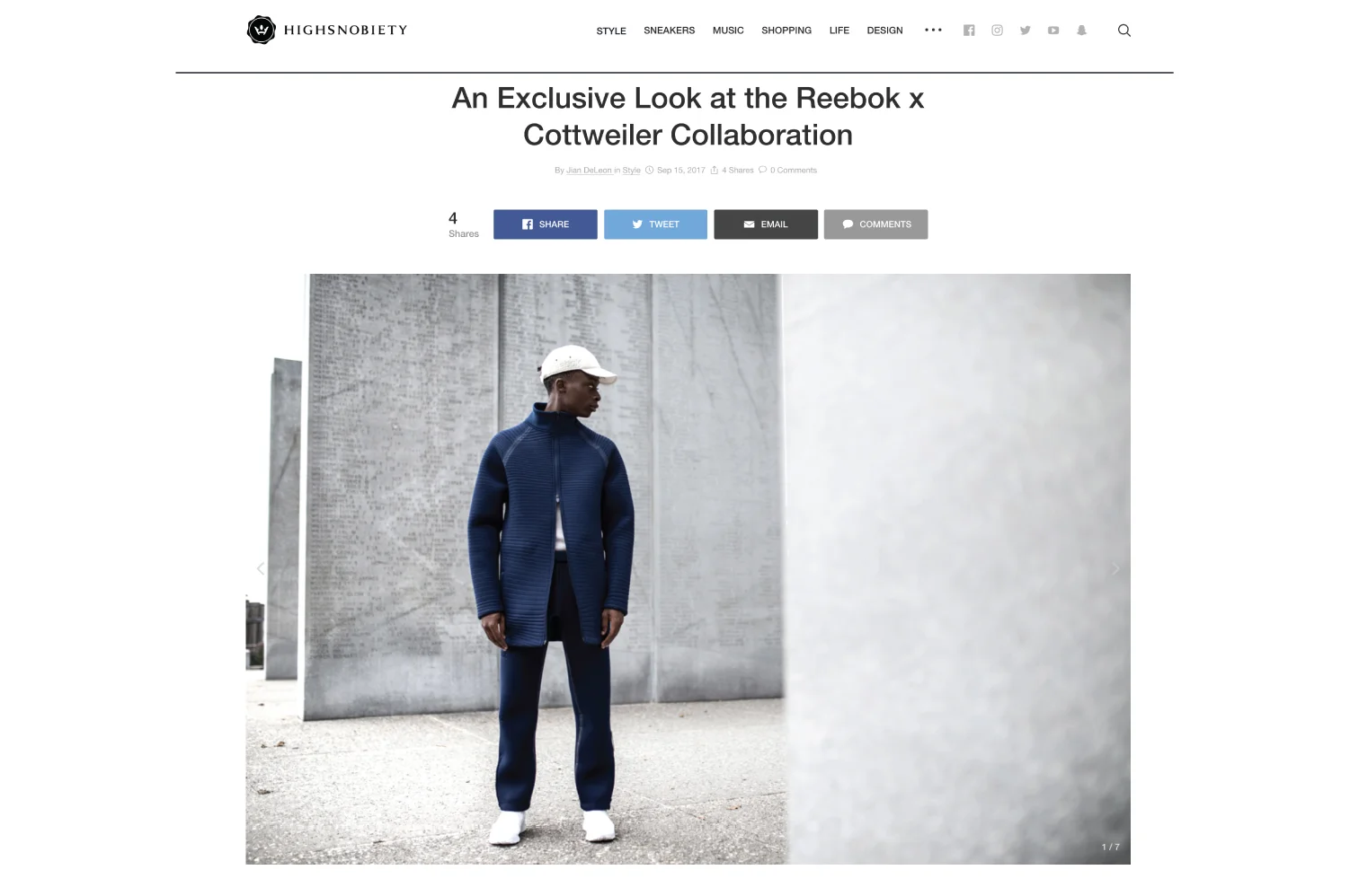 HIGHSNOBIETY | An Exclusive Look at the Reebok x Cottweiler Collaboration, by Jian DeLeon, Sep 15, 2017