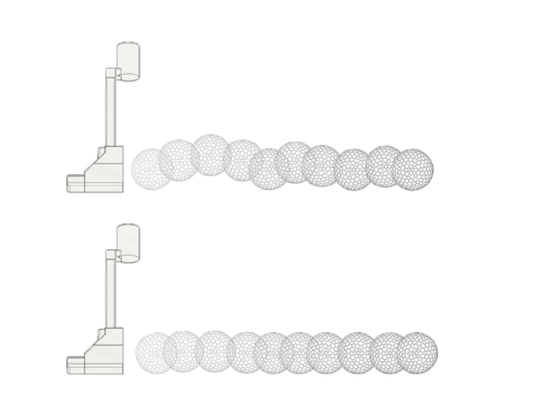 Top image is a traditional putter roll Bottom image is a Rife putter roll with Roll Groove Technology