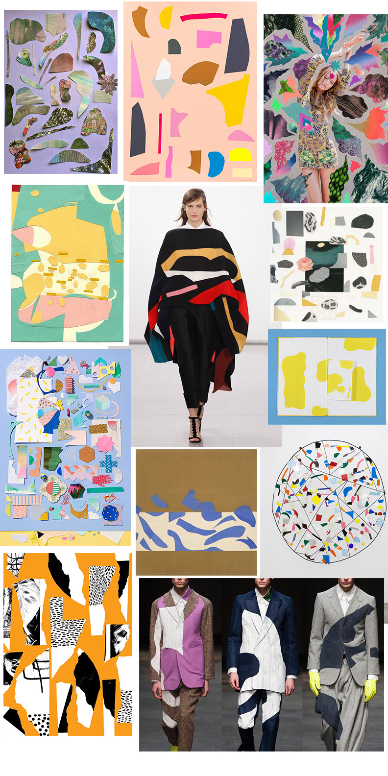 Clockwise from upper left: Fanny Rose, Kira Jamison, Hisham Akira Bharoocha, Jessica Williams, Nathan Carter, Alan Taylor 2014, Atelier Bingo, Beci Orpin and Sean Fennessy, Hernan Paganini Puloverchito, Issa Fall 2014, Violette Hurry De France, Henri Matisse,
