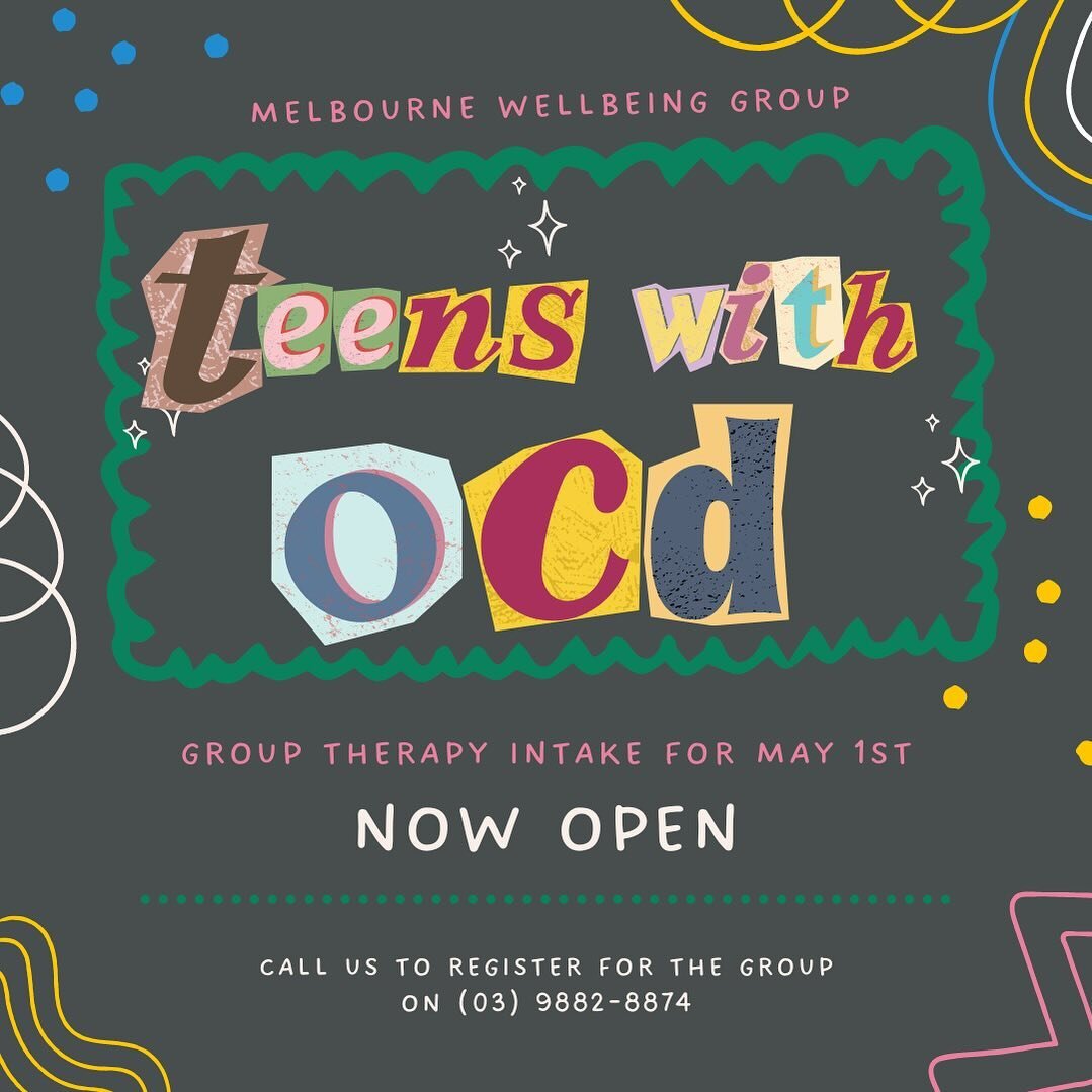 Group starts on May 1st! Call us to register for the next ERP treatment program for teens with OCD 💫. 
.
#grouptherapy #ocdtreatment