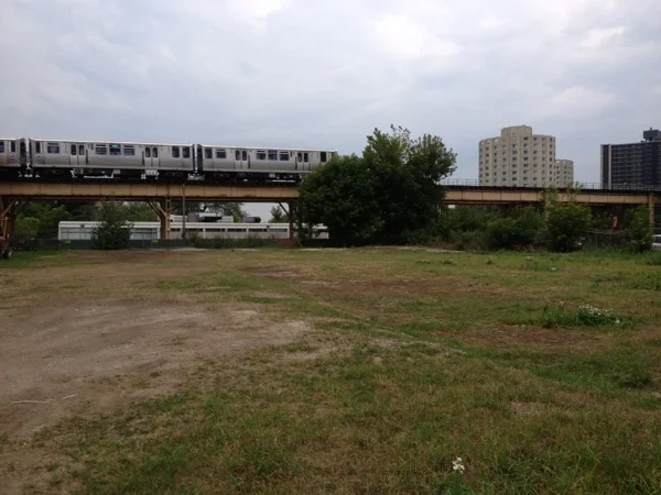 Grass lot of former Four Deuces.