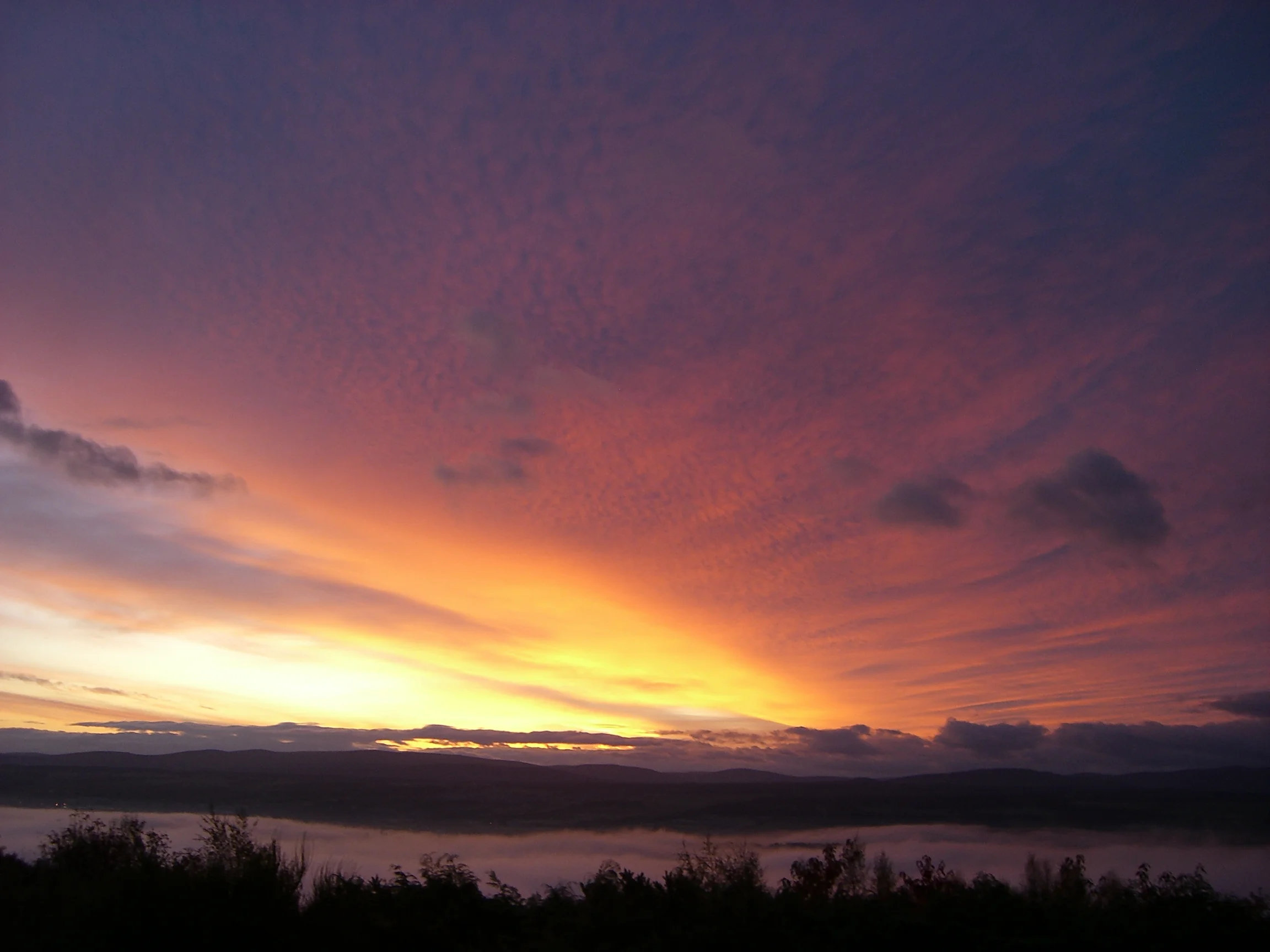 sunset in the scottish highlands