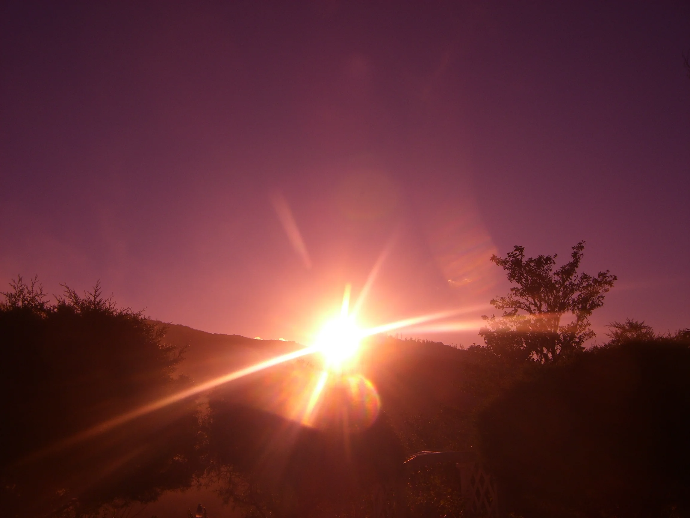sun rising in the Blue Mountains Jamaica