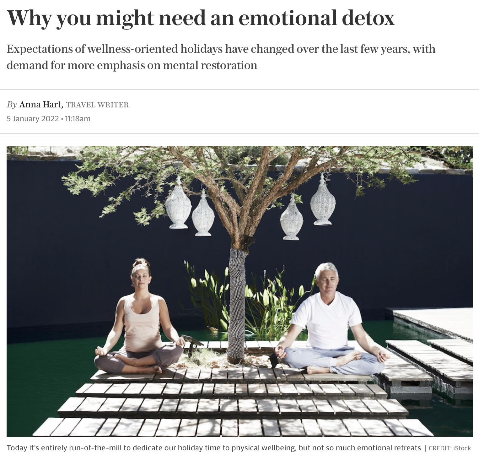 The Telegraph - Why you might need an emotional detox