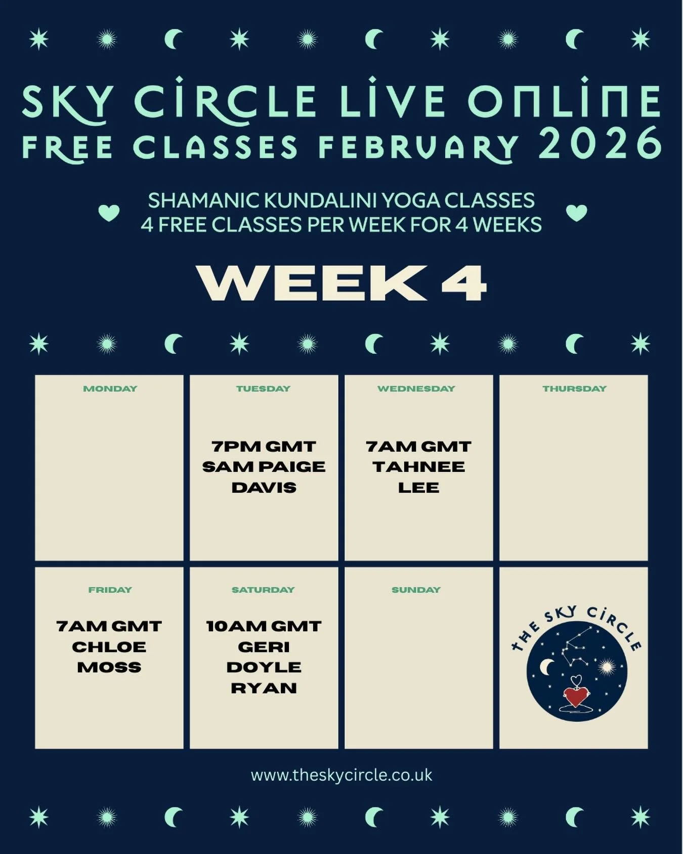 You are not late. You are right on time.

Week 4 of our free SKY Circle classes begins and the circle is still open.

If you&rsquo;ve been watching quietly&hellip; feeling the pull&hellip; wondering if you missed your chance this your invitation.

In