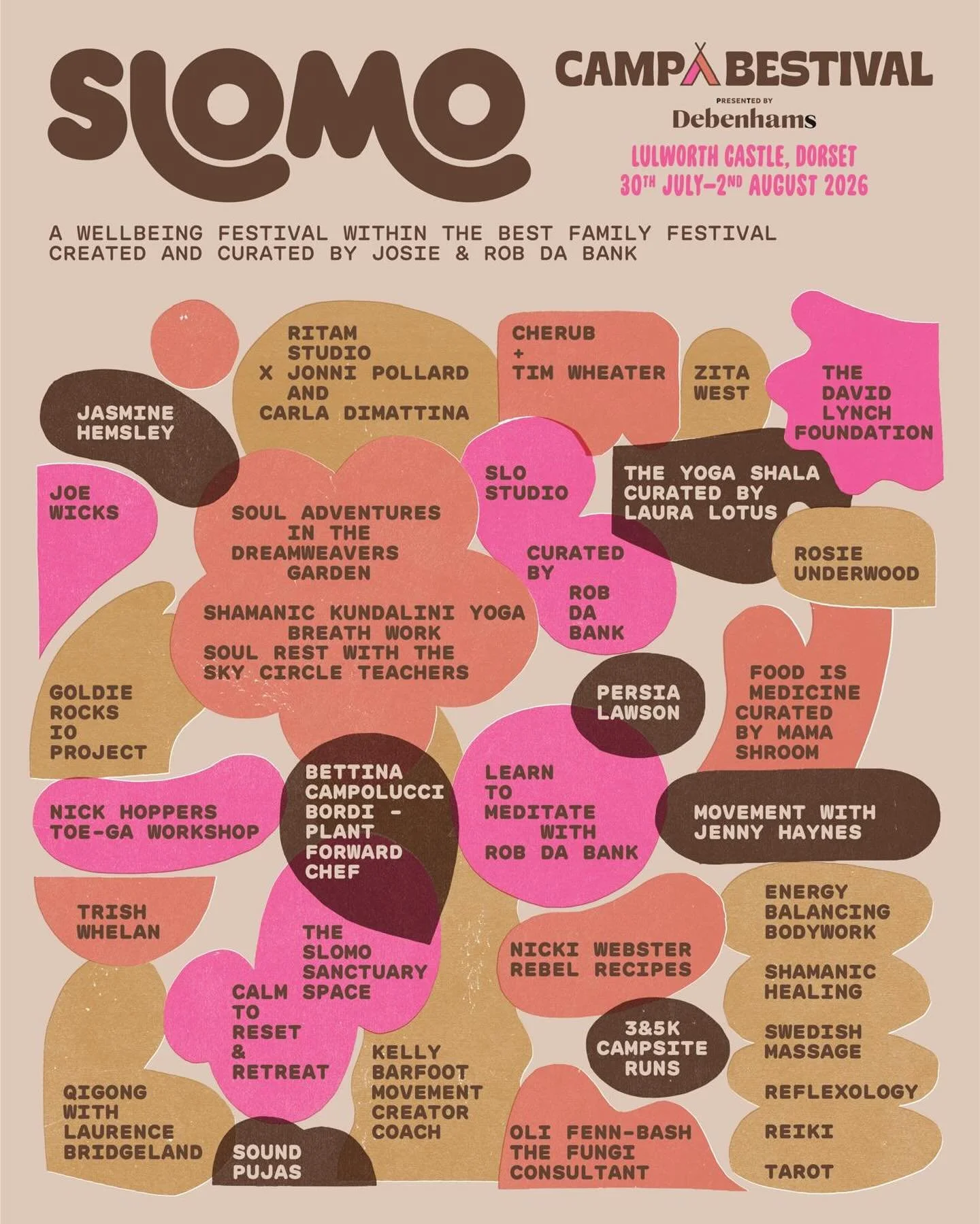 delighted to be invited back to @campbestival again this year ❤️❤️❤️❤️❤️ excited to be part of all the magic in the @slomo_wellbeing side of life ❤️ i will be teaching myself and curating another fabulous programme for the whole weekend with @theskyc