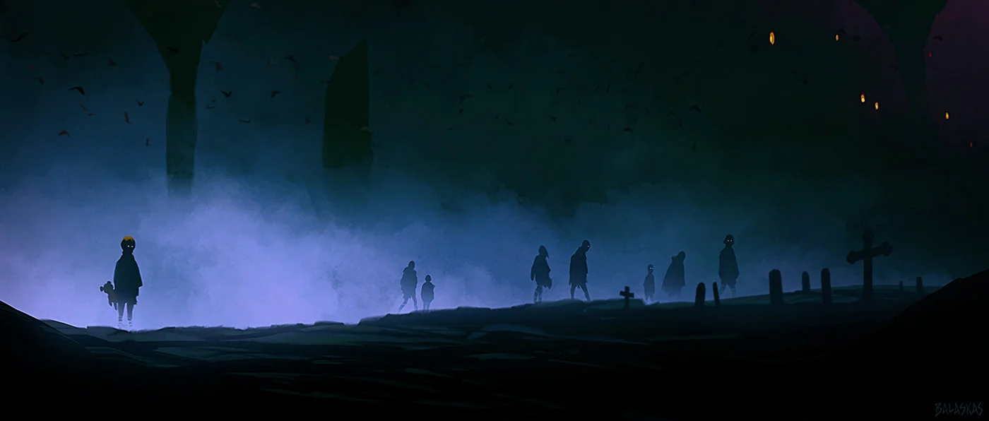 "The Lost Children" - Christopher Balaskas. Autant dire que j'ai tout de suite pensé au Village en découvrant récemment cette illustration. 