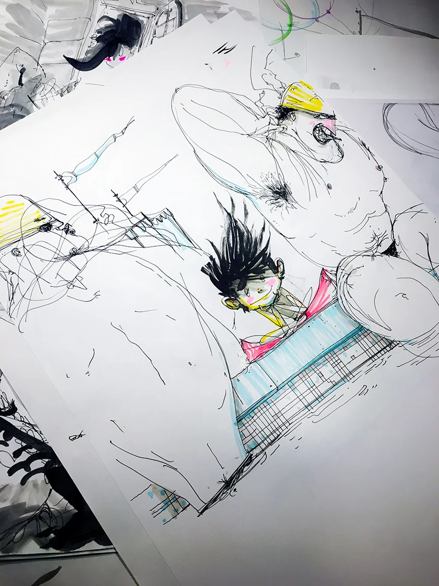 the origins.  super early sketches